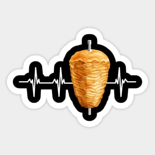 Kebab Turkish Food Heartbeat Pulse Sticker